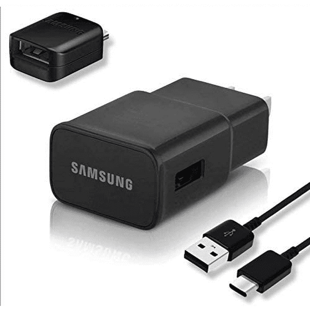 BLACK/3.3FT/1M Cable OEM Adaptive Fast Charger for Asus ZenPad 3S 10 LTE 15W with certified USB Type-C Data and Charging Cable. 